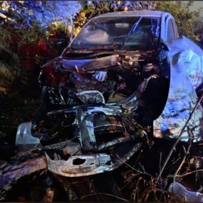 Un auto chocó y se incendió en Ruta 11 a la altura de Gobernador Candioti
