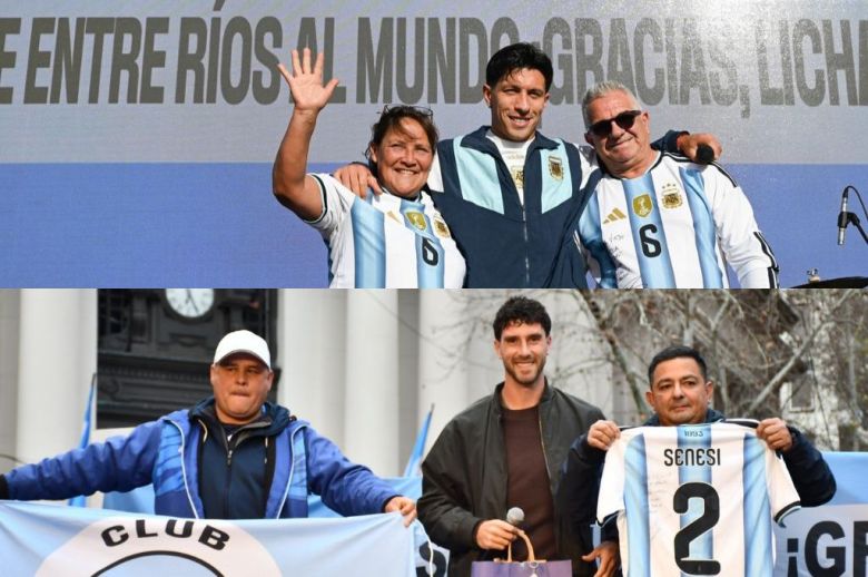 Concordia y Gualeguay homenajearon a Senesi y Martínez tras el Mundial