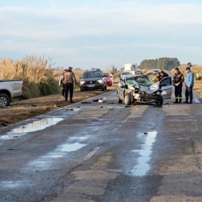 Dos personas fallecieron en un choque frontal sobre la Ruta Provincial 14, cerca de Christophersen