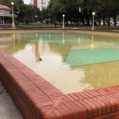 Restauraron la histórica fuente de Plaza Colón en Santa Fe: se salvó de la demolición