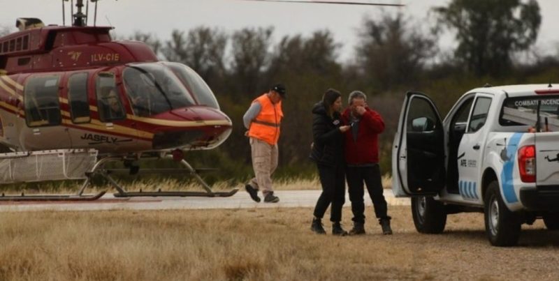 Investigan las causas de la caída del helicóptero en San Juan