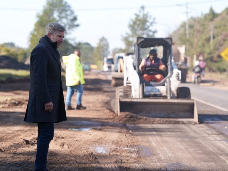 Frigerio recorrió obras en rutas provinciales 4 y 22 en Concordia