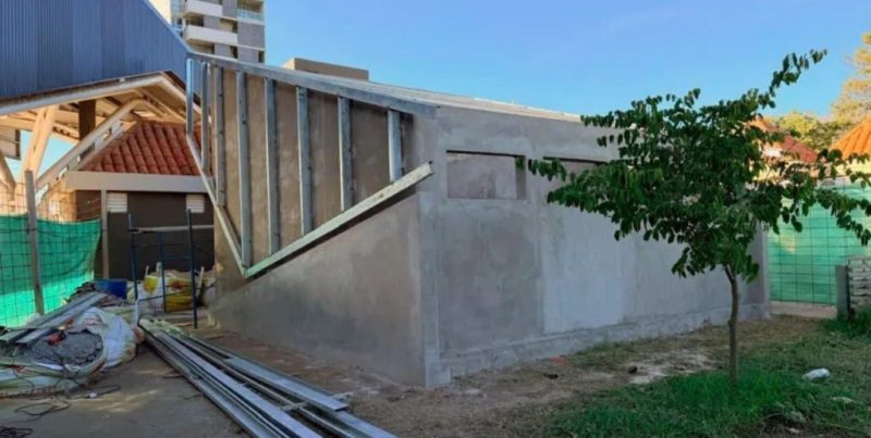 Avanzan las obras en los sanitarios del Centro de Atención al Turismo de San Lorenzo