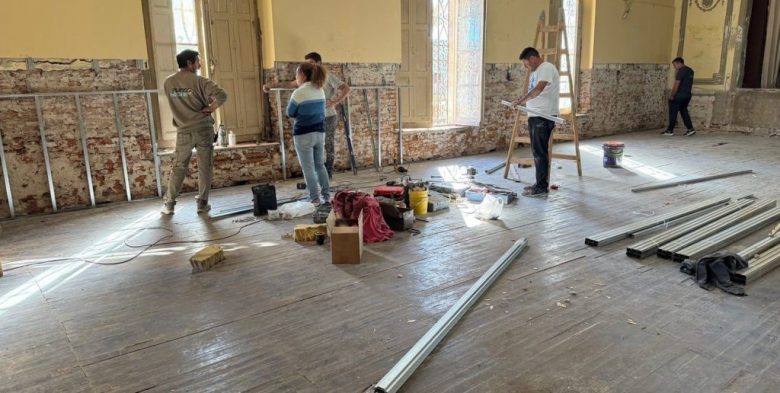 Avanzan las obras de puesta en valor en la Asociación Italiana de Socorros Mutuos de Pilar con respaldo del senador Rubén Pirola
