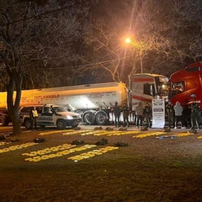 Operativo antidroga en Susana: secuestran casi 400 kilos de cocaína en dos camiones cisterna bolivianos