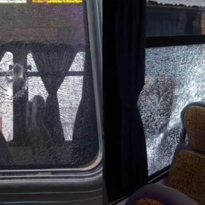 Nuevamente un colectivo de la línea intercountries fue atacado a piedrazos en Santa Fe y una pasajera resultó lesionada