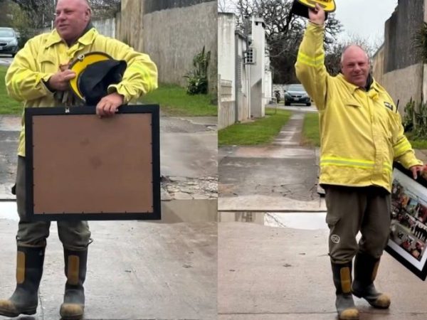 Una falsa emergencia movilizó a los bomberos de Felicia y terminó en un emotivo homenaje a un vecino
