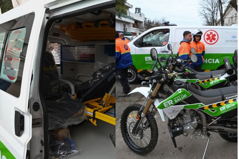 Cuatro ambulancias y dos motos para reforzar las emergencias sanitarias en Paraná