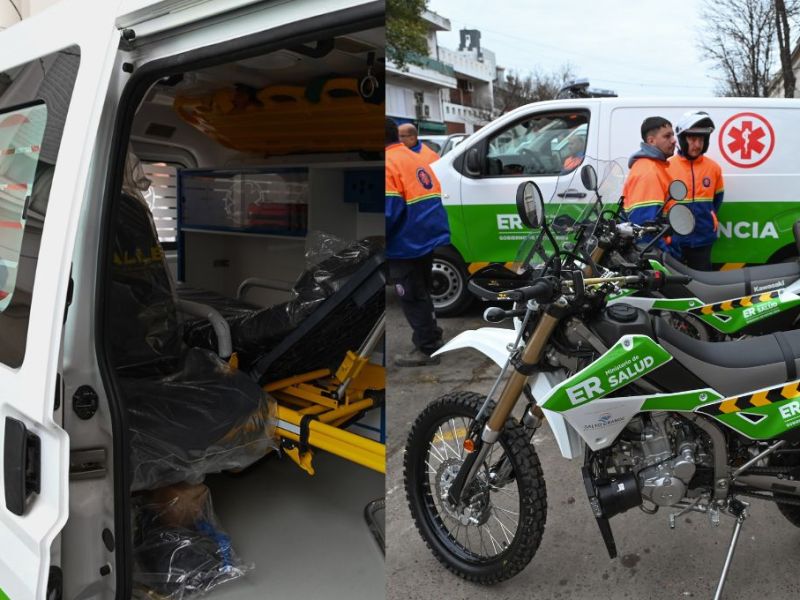 Cuatro ambulancias y dos motos para reforzar las emergencias sanitarias en Paraná