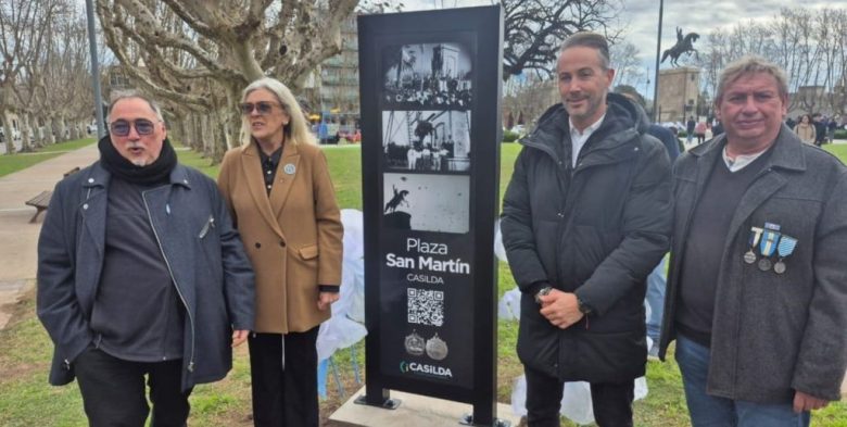 Casilda conmemoró el aniversario del General San Martín y presentó un tótem informativo