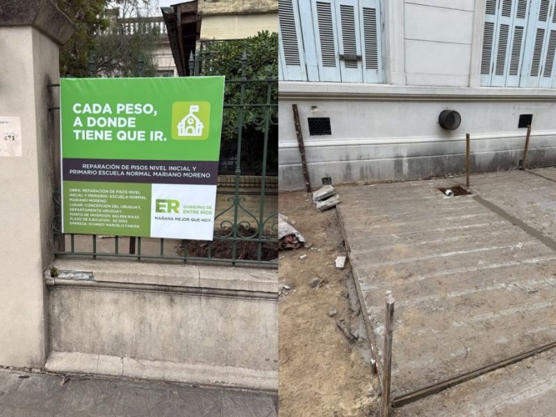 Avanzan las obras de refacción en la escuela Normal de Concepción del Uruguay con una inversión de 42 millones de pesos