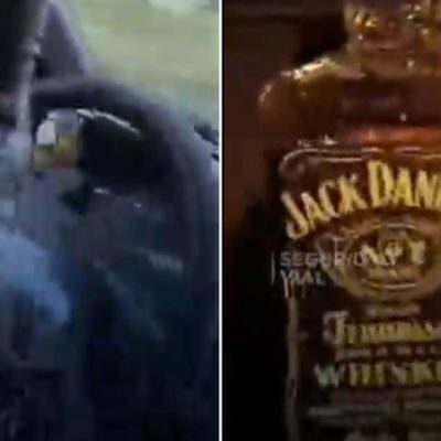 Buenos Aires: le retuvieron la licencia de conducir en la Ruta 2 tras filmarse tomando whisky al volante
