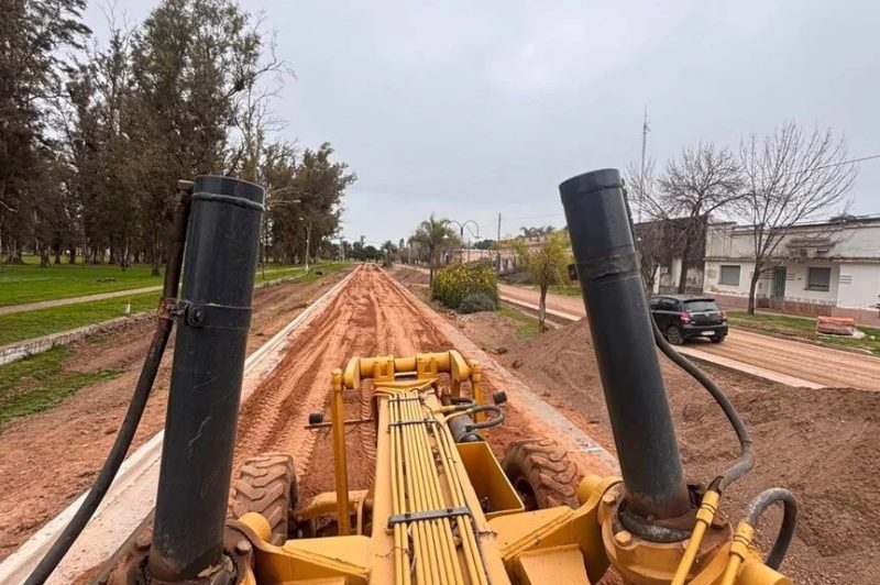 Matilde: avanzan las obras de puesta en valor del boulevard San Martín
