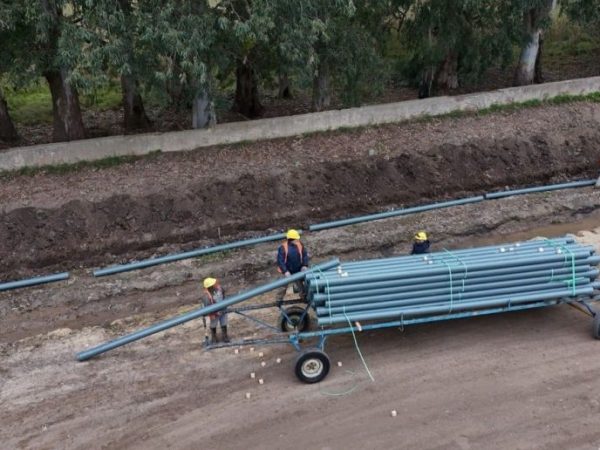 Agua potable en Santa Fe: la Provincia inició obras de expansión y refuerzo en Recreo