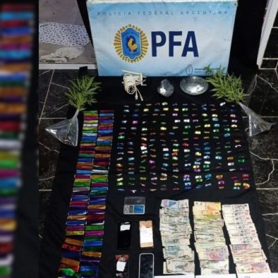 Detuvieron a tres personas tras dos allanamientos antidrogas en la ciudad de Santa Fe