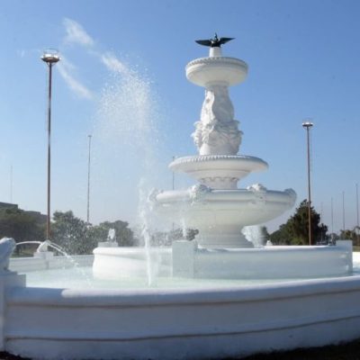 Reactivaron la Fuente de la Cordialidad en la Costanera de Santa Fe tras reparar el motor
