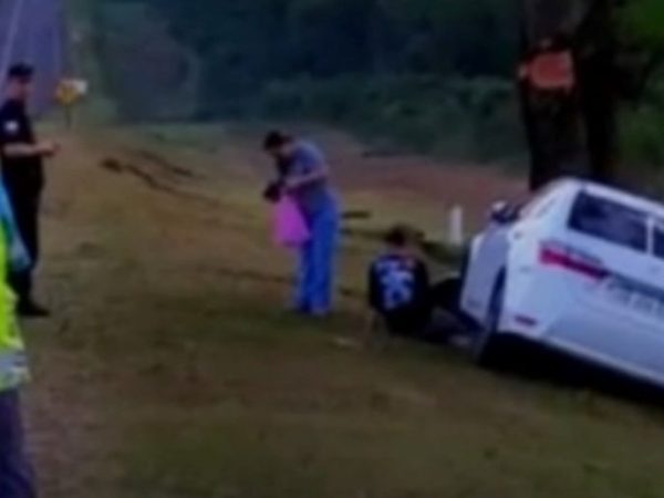 Conductor borracho chocó contra un árbol en la Ruta 12 en Misiones