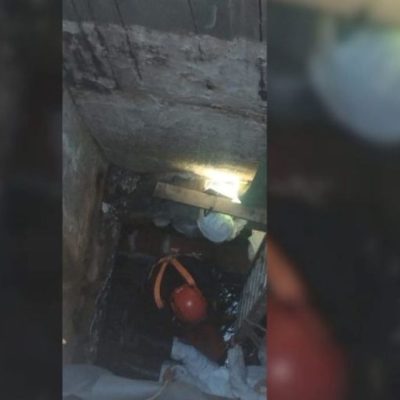 Rescatan a un hombre tras caer a un pozo de siete metros en la ciudad de Santa Fe