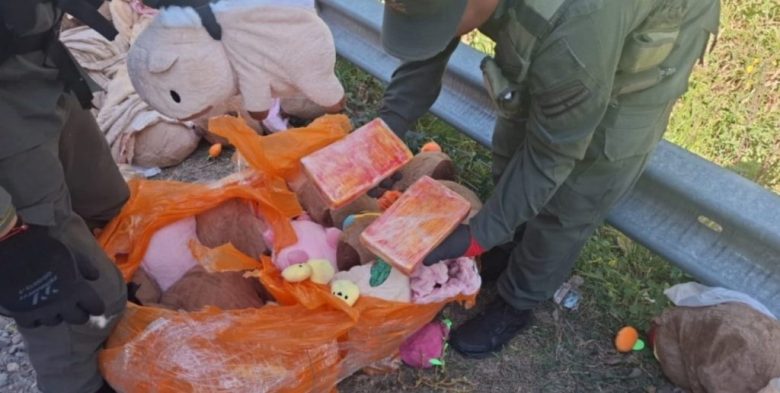 Gendarmería secuestró casi 50 kilos de marihuana y cuatro de cocaína ocultos en juguetes en Cuyo