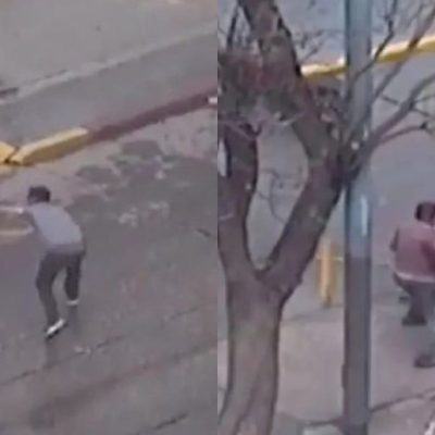 Video: un automovilista se defendió a cintazos de dos cuidacoches que lo atacaron en Córdoba