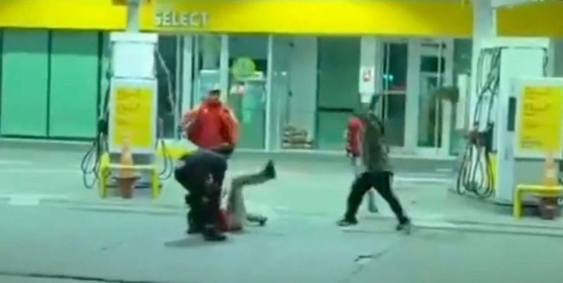 Batalla campal con armas blancas en una estación de servicio de la ciudad de Santa Fe