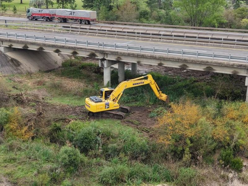 Avanzan los trabajos preventivos en los arroyos de la Ruta 14