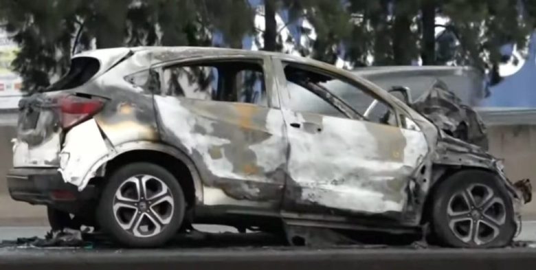 Trágico choque e incendio de un vehículo en la Panamericana: un muerto y caos vehicular en la traza