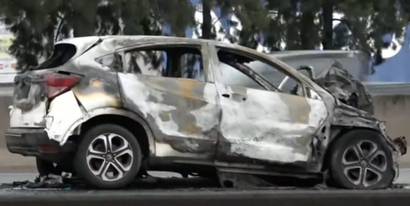 Trágico choque e incendio de un vehículo en la Panamericana: un muerto y caos vehicular en la traza