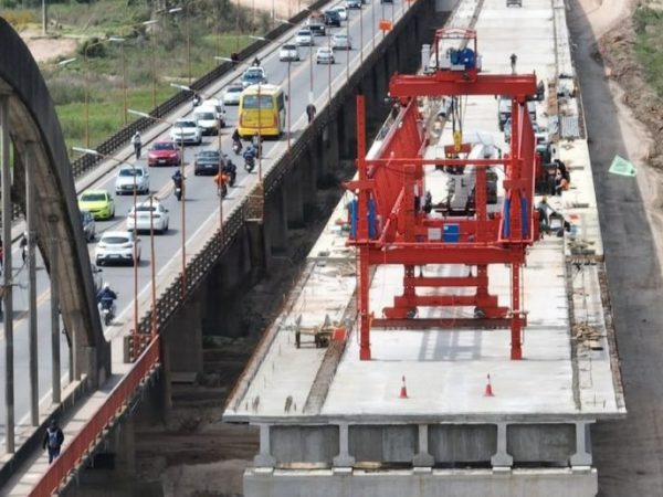Puente Carretero entre Santa Fe y Santo Tomé: las obras alcanzan el 75% de avance