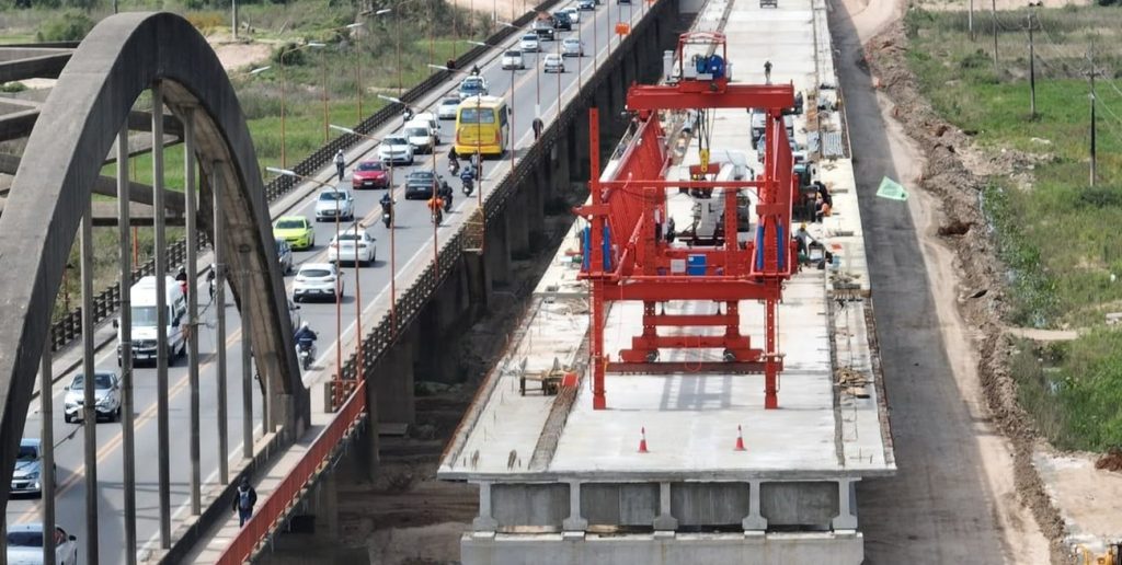 Puente Carretero entre Santa Fe y Santo Tomé: las obras alcanzan el 75% de avance