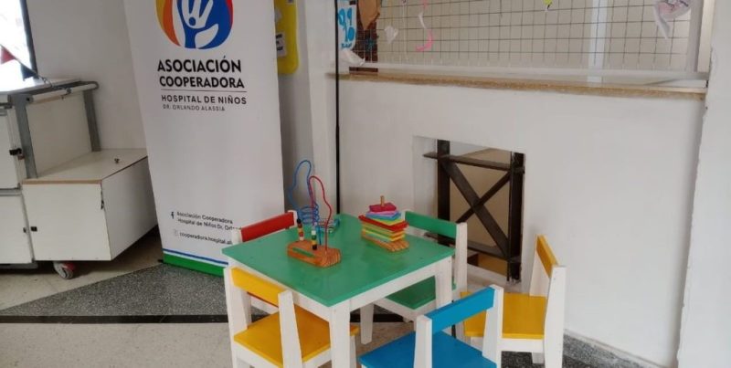 Inauguraron una nueva sala de juegos en el Hospital Alassia de Santa Fe para mejorar la internación infantil