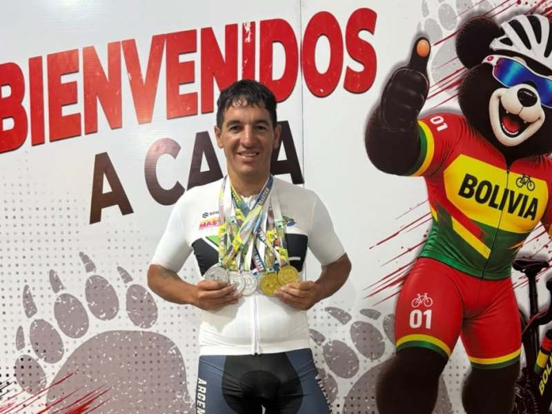 Luis Alejandro Aquino se consagró campeón Panamericano Máster de Ciclismo en Bolivia