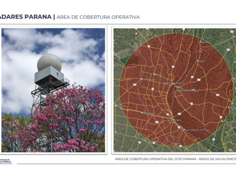 Entre Ríos: Nación y provincia reemplazarán el radar meteorológico de Paraná instalado en 2008
