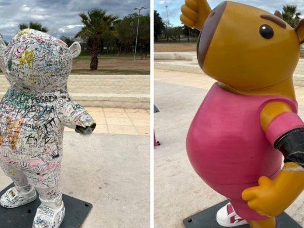 Vandalizaron la estatua de «Capi», la mascota de los Juegos Suramericanos, en la Costanera de Santa Fe